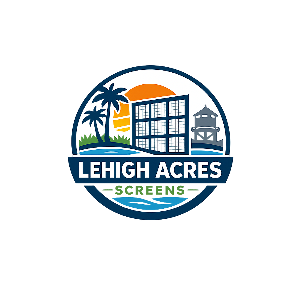 Lehigh Acres Screens logo representing screen enclosure services in Lehigh Acres, Florida